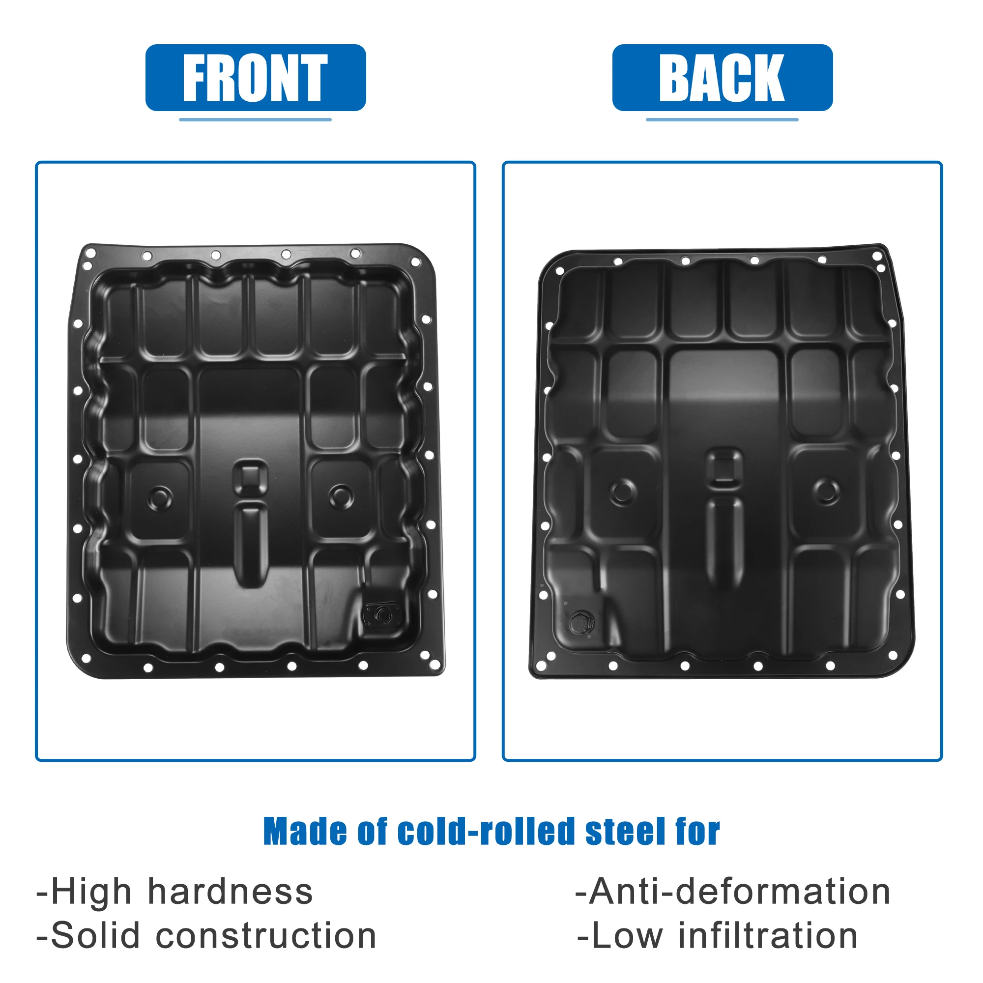 UXCELL 1set Auto Oil Pan for Nissan Armada 2003 2004 2005 2006 2007 2008 2009 2010 2011-2014 No.3139090X00/3139090X0B Black