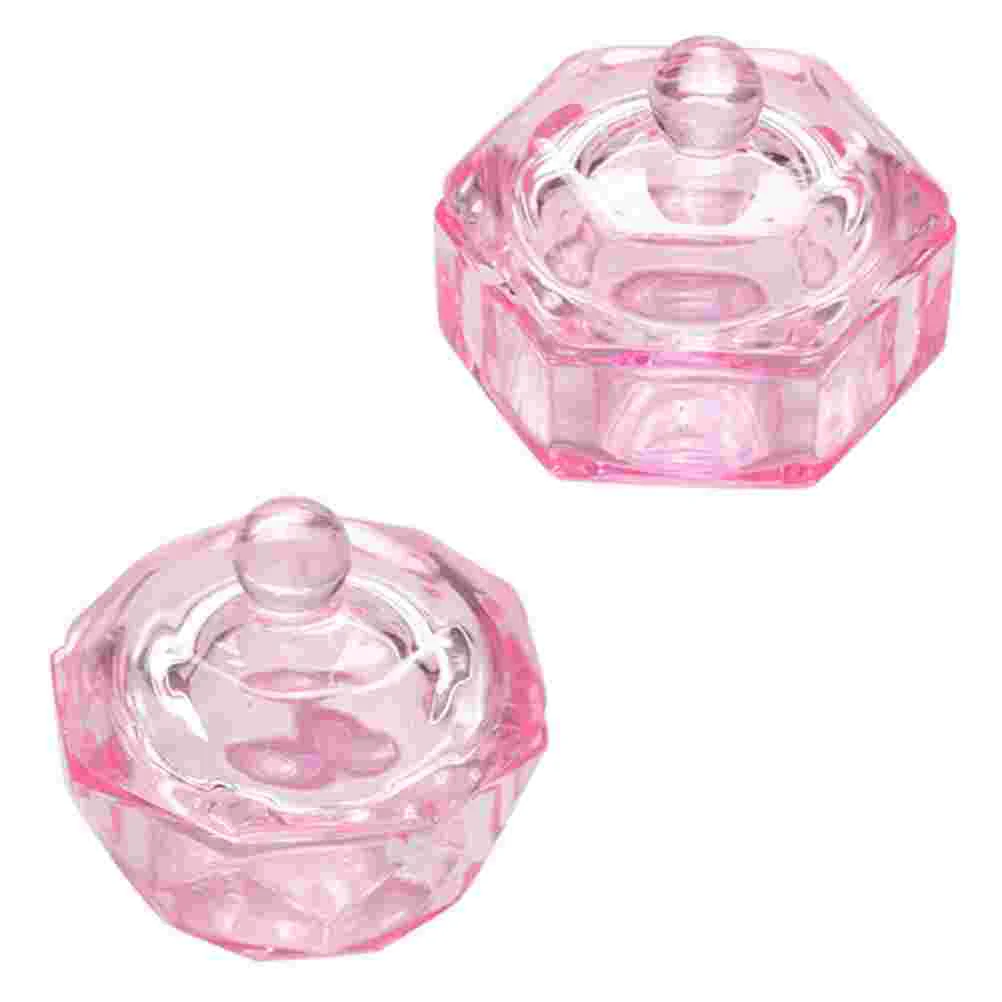 2Pcs Cups Manicure Mixing Accessory Nail Salon Supply Manicure Glass