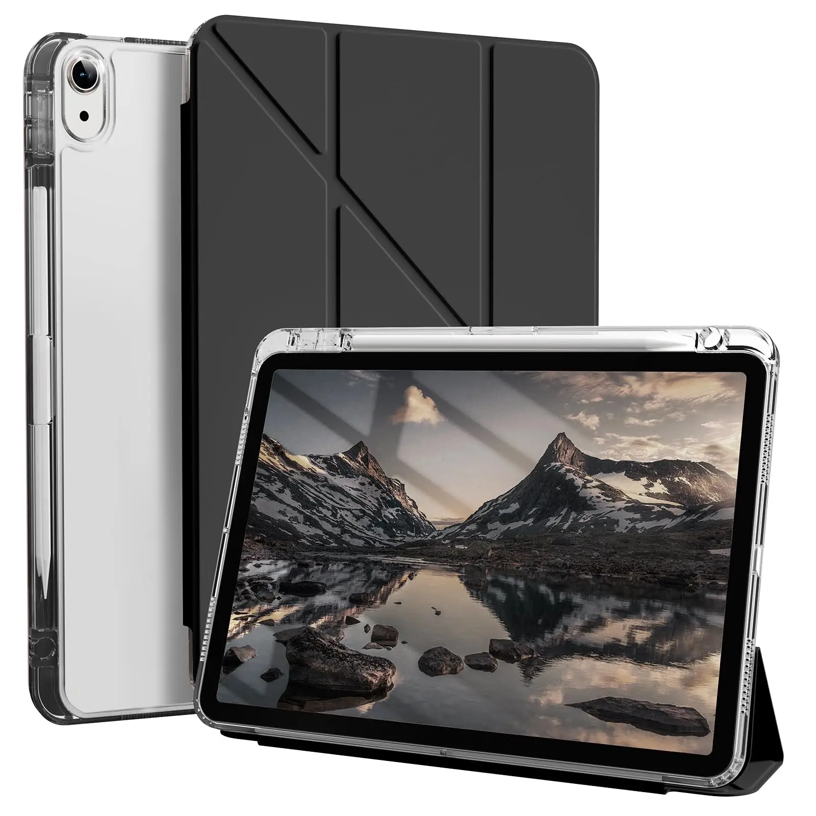 iPad A16 11. Nesil 11. 10.9, 9/8/7th 10.2, 5/6th 9.7, Air 11 M2 3 air 10.9, Pro 11 M4, mini 6/7 Kapak için Y Şekilli Stand Kılıfı