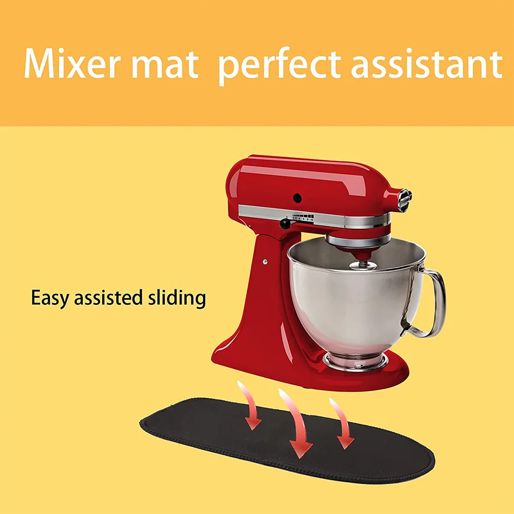 Mixer Sliding Mat, KitchenAid Mat Kitchen Appliance 6.5-8 Quart*1, Black