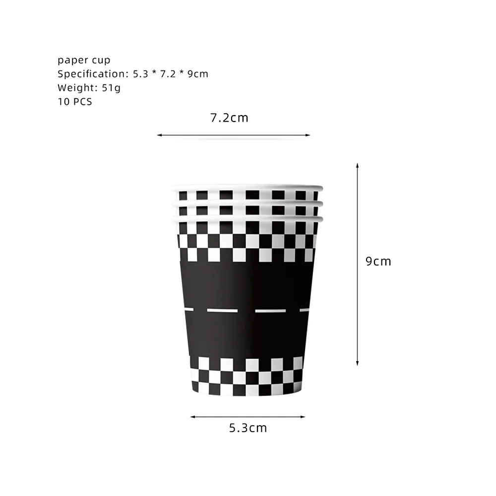 Racing Auto Geburtstag Party Dekoration Geschirr Set Tasse Teller Serviette Luftballons Banner Behänge Kuchen Topper Kinder Junge Party Liefert – Detail 4