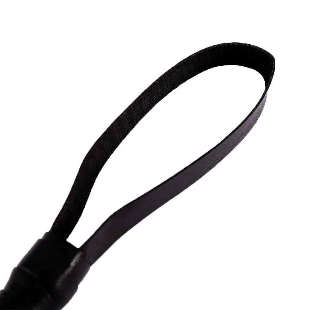 Black Portable Flogger Crop Party Strap Horse Show Horse Riding Crops Horse Riding Whip Faux Leather Whip Racing Riding Crops