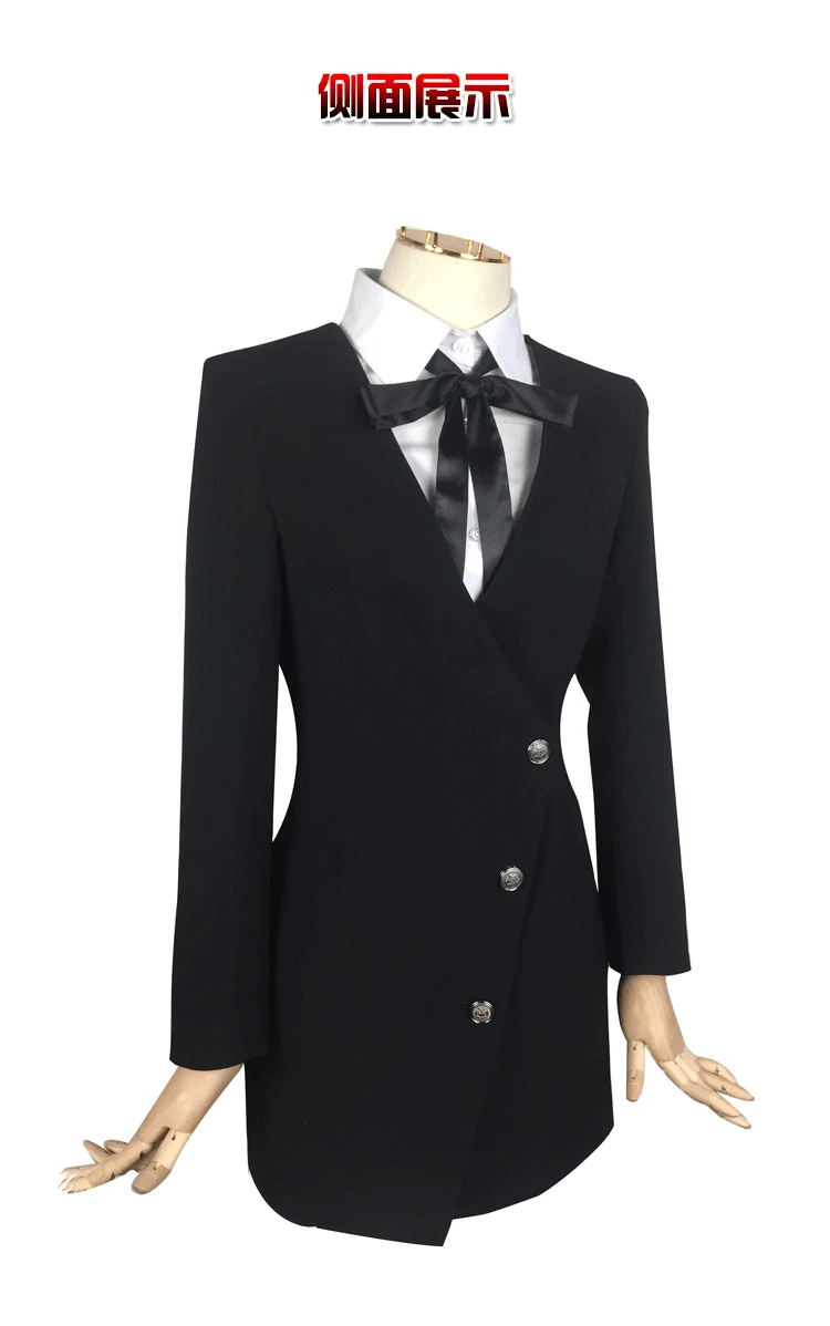 Kpop SonYeJin Office Autumn Vintage Black Fashion Single Breasted Blazer Women British Style Solid Casual Zipper Lady Outerwear