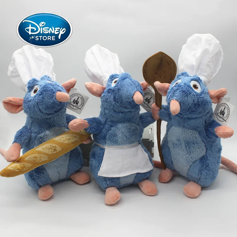 

Disney 25-30CM Ratatouille Chef Remy Magnet Shoulder Buddy Cartoon Mouse Chef Plush Doll Children's Toys Birthday Gift