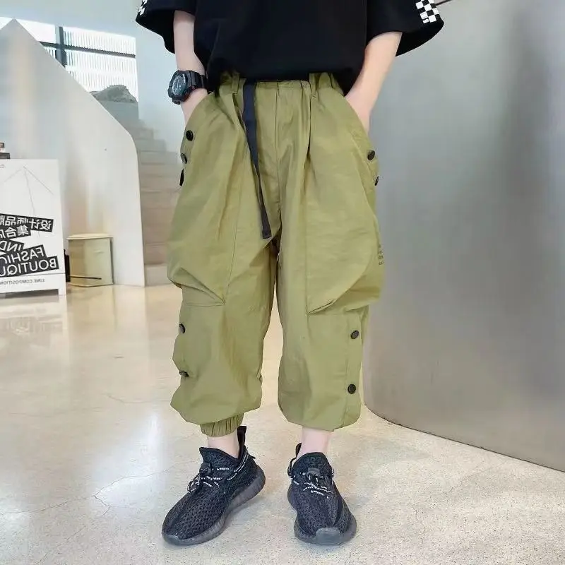 

Boys Mosquito Proof Pants 2023 Summer New Style Middle And Large Childrens Quick Dry Pants Childrens Ultra-thin Pants Trend Kids