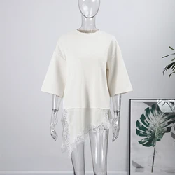 Women's Winter Hooded Down Coat with Belt - Warm and Thick Parka with Stand Collar - M (White shirt)