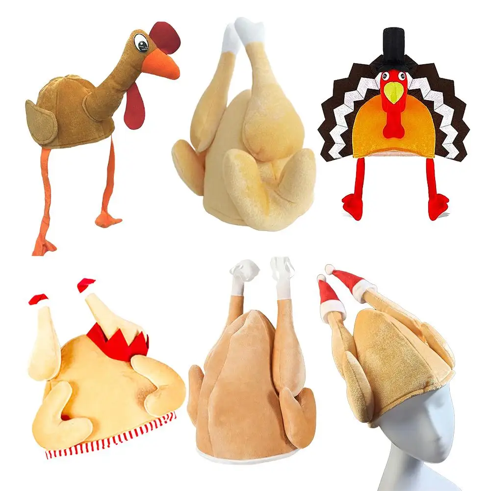 Lustige Karneval Huhn Bein Hut Weihnachten Thanksgiving Dekoration Türkei Hut Erwachsene Karneval Hut Party Festliche Kappe Lustige Hüte – Detail 18