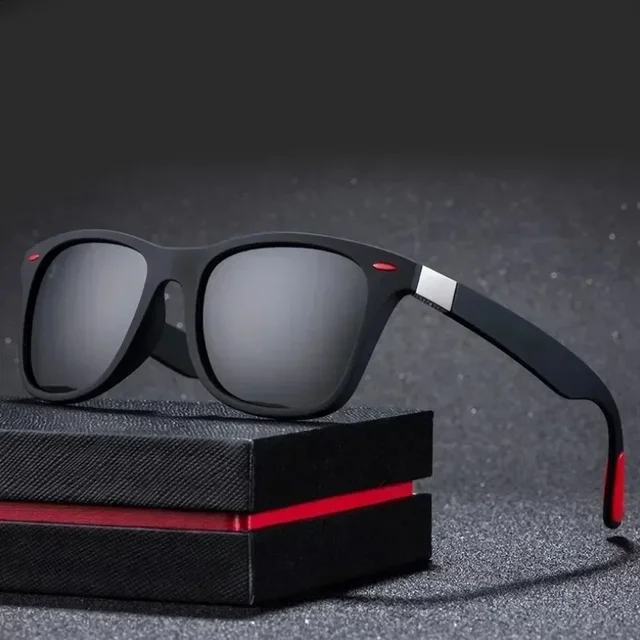 Lunettes de soleil polarisées carrées Vintage pour hommes, classiques, pour la conduite, la pêche, marque de styliste, nuances rétro, UV400 1