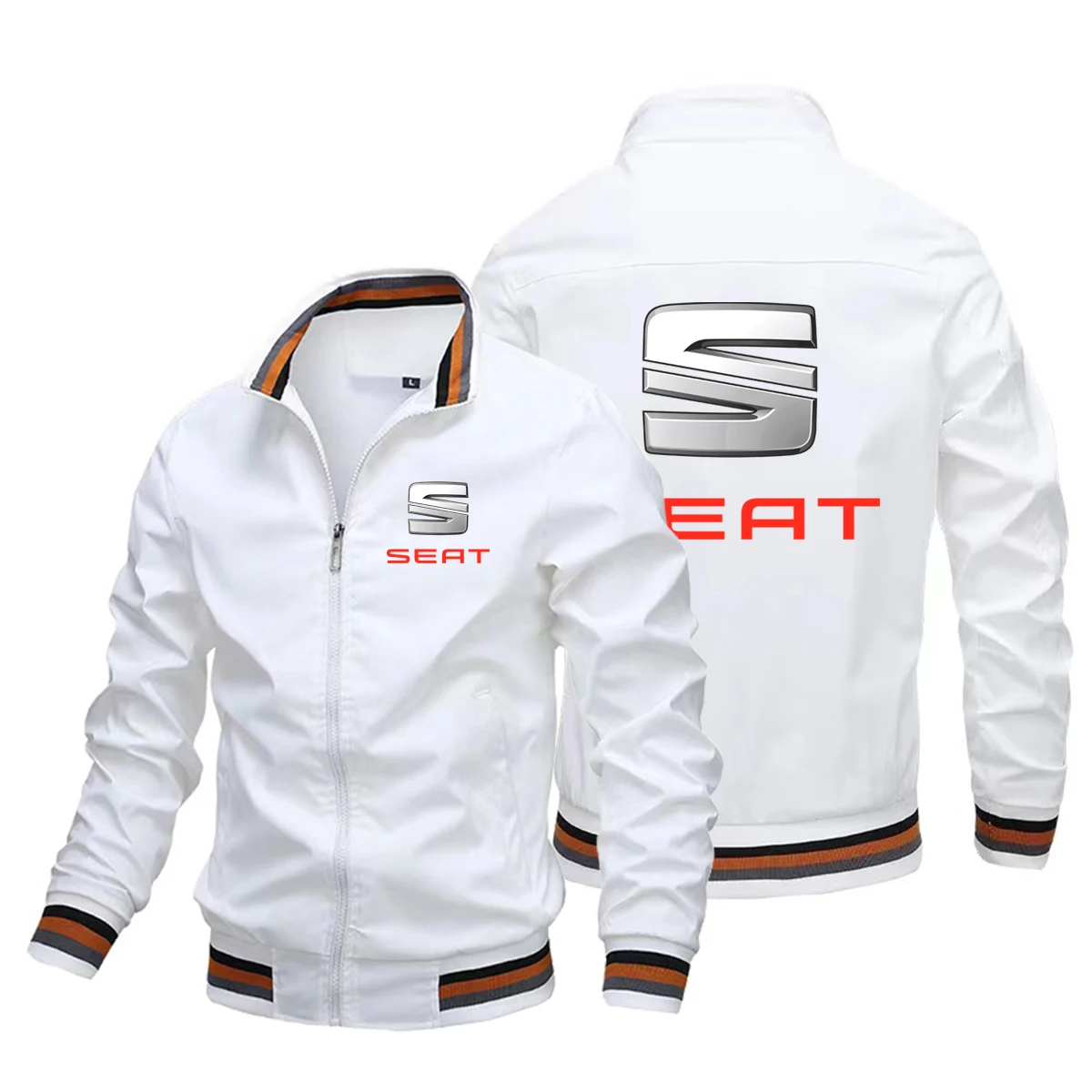 Men's Clothing SEAT Car Jacket Hip-hop Street Trench Coat Motorcycle Men's Waterproof Jacket Cycling Clothing