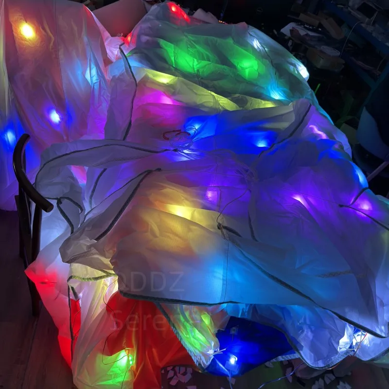 LED 12Square meter 6 hole pilot kite lifter 12㎡ 40D Ripstop Polyest Show kite soft big inflatable with remote control