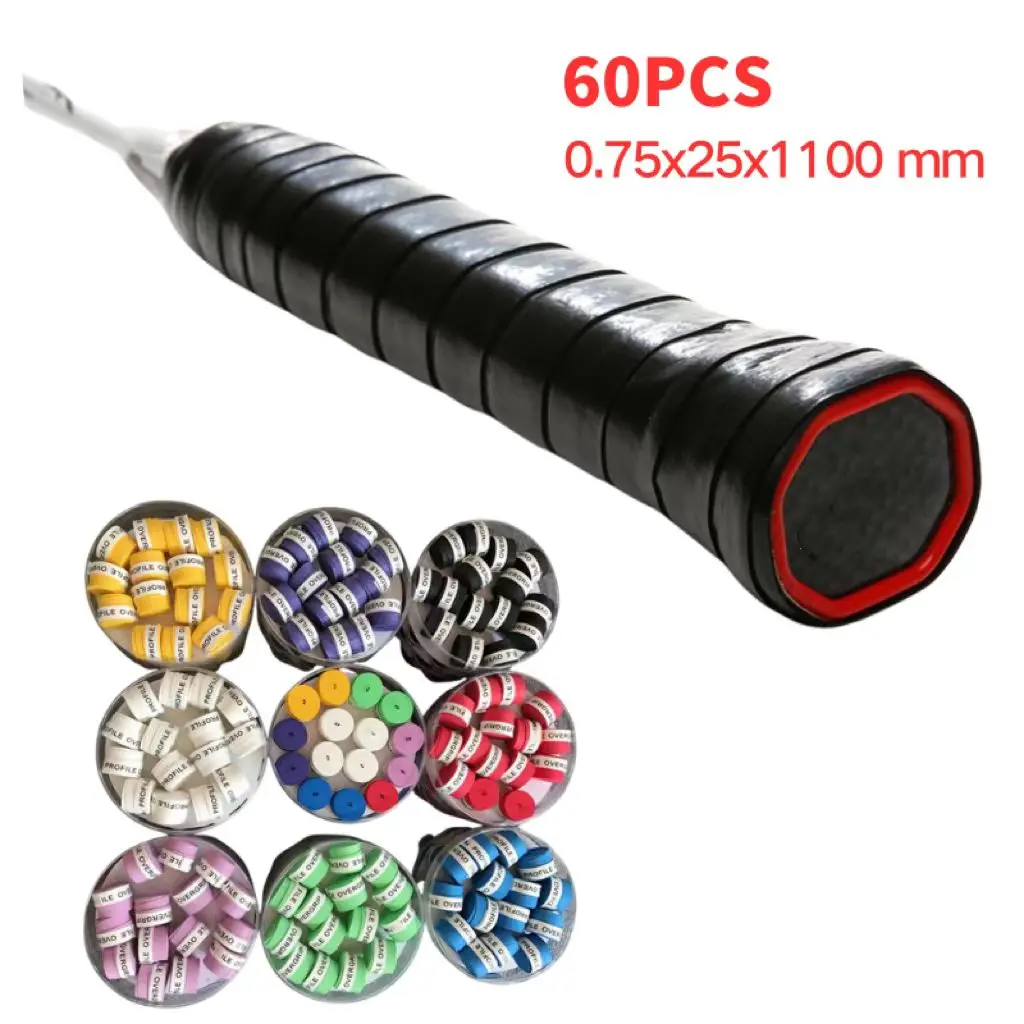 60Pcs Racchetta Da Tennis Overgrip Antiscivolo Racchetta Da Tennis Grips Accessorio Per Padel Shock Tennis Badminton Squash Training Sweatband