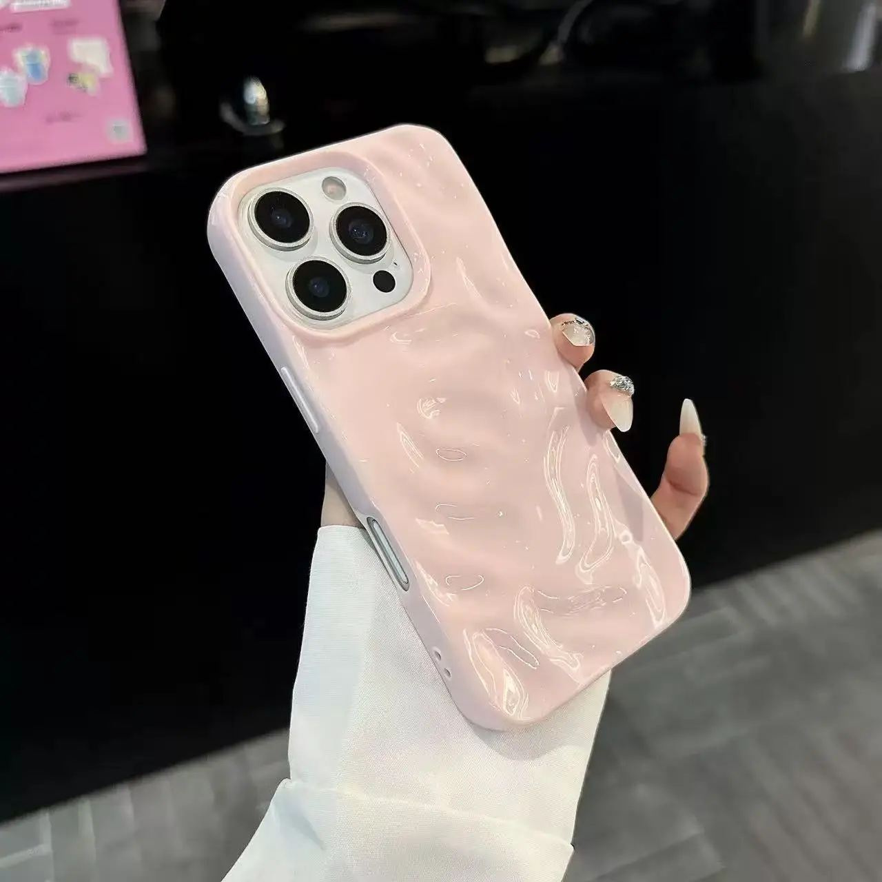 3D Luxury Silk Wavy Pattern Soft Phone Case