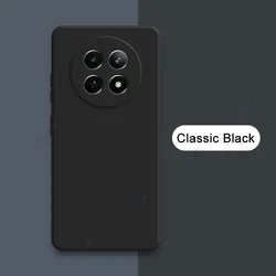 Luxury Dual Layer Liquid Silicone Armor Cellphone Case with Camera Protection for Realme Narzo 70X 5G (Classic Black)