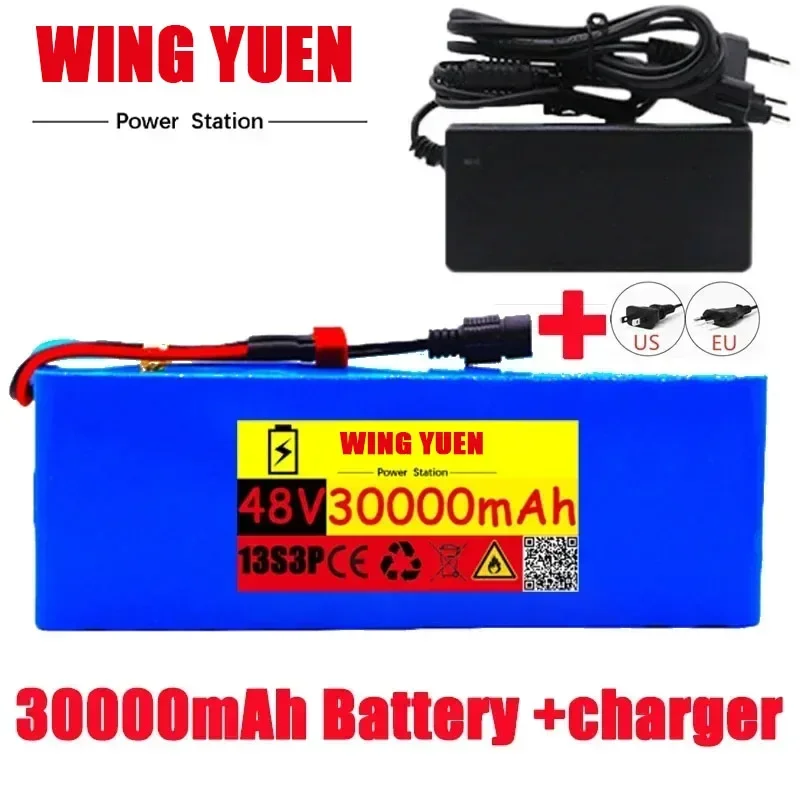 

48v Lithium ion Battery 48V 30Ah 1000W 13S3P Lithium ion Battery Pack For 54.6v E-bike Electric Bicycle Scooter With BMS+Charger