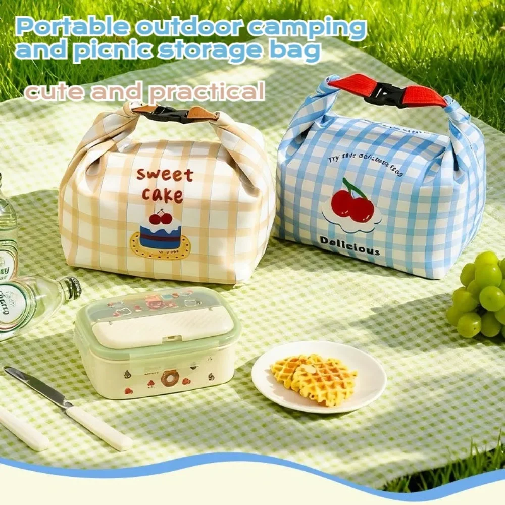 Deluxe Portable Insulated Lunch Bag - Waterproof & Grease-Resistant Bento Carrier
