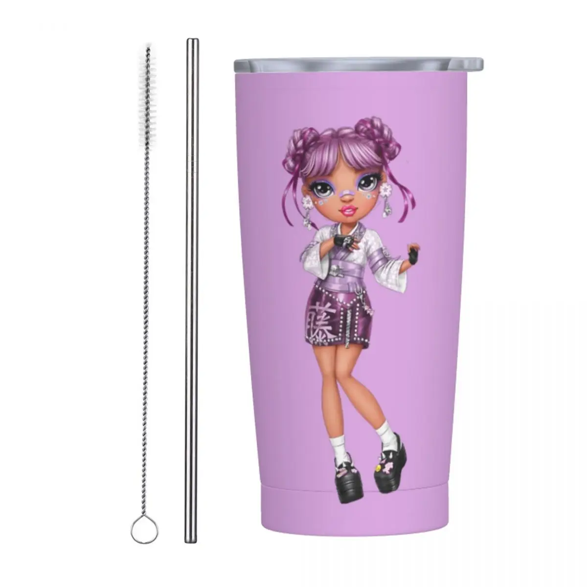 Rainbow High Lila Yamamoto Tumbler Tazza Termica Isolata Sottovuoto Boccetta Sottovuoto Smoothie Tazza Da Tè Bottiglia D'Acqua, 20Oz