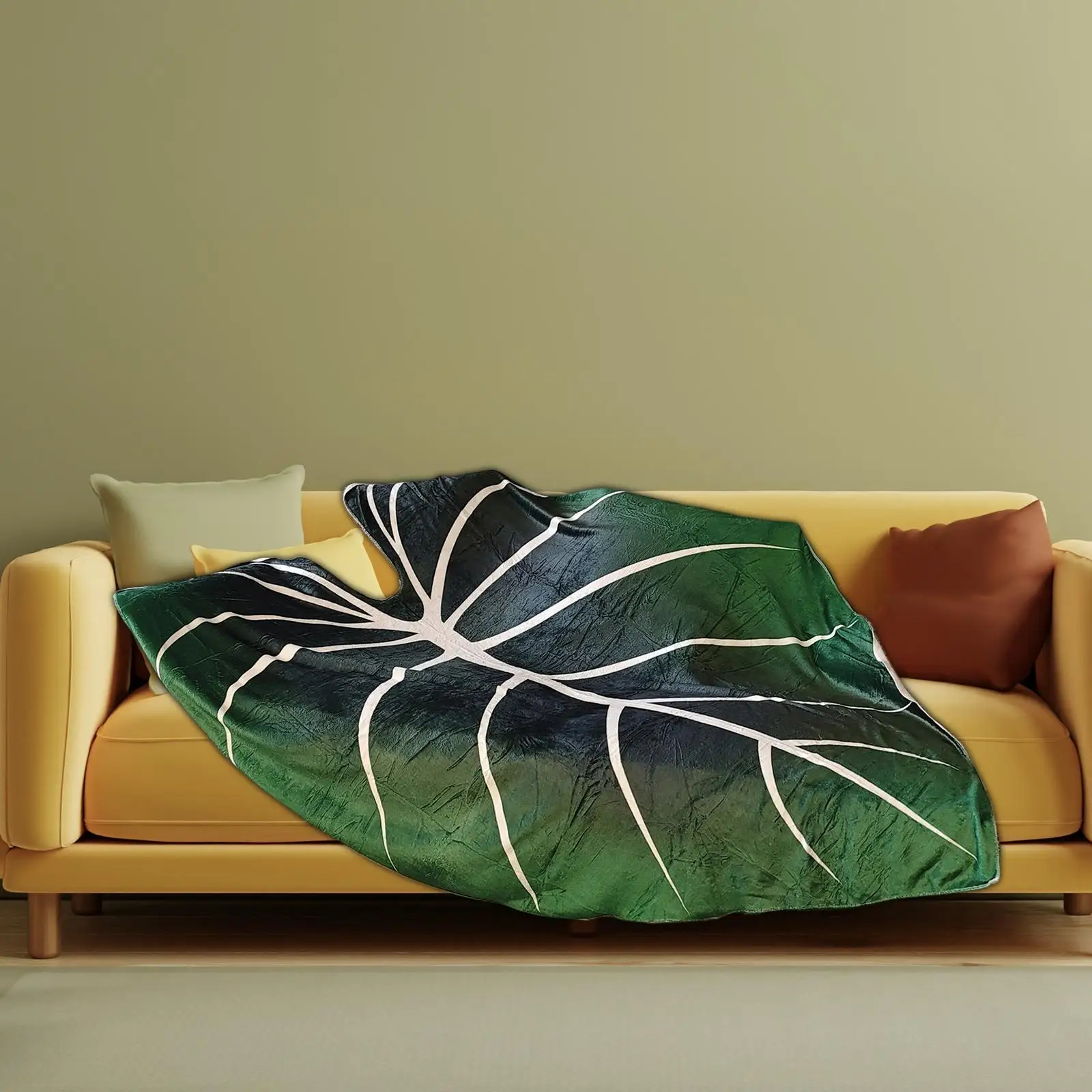 

Soft Leaf Blanket Thicken Air Condition blanket Decorative Comfortable Fleece Blanket for Travel Couch Home bed