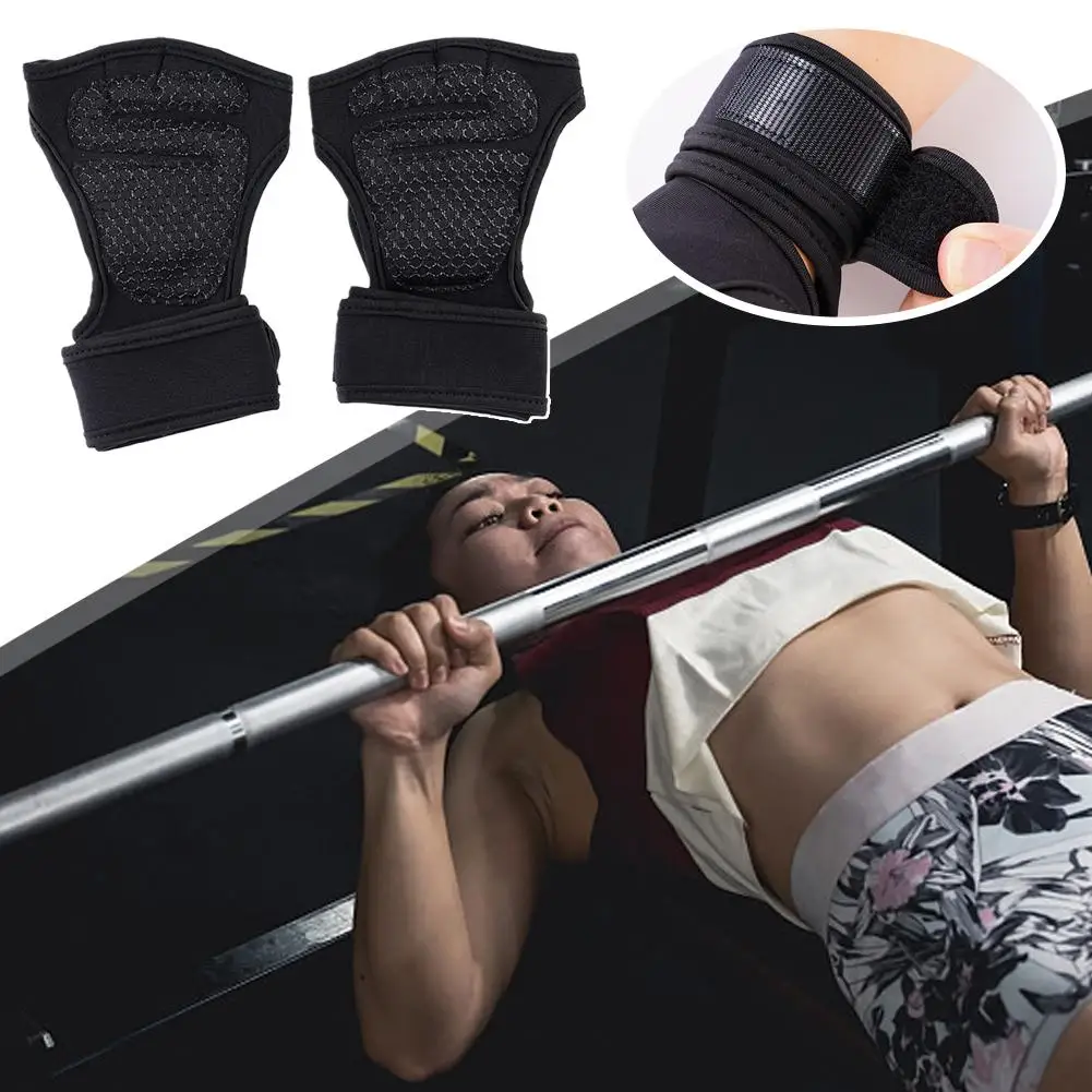 

Weight Lifting Gloves Gym Workout Gloves Anti-slip Training Bar Men Equipment Half-finger Pull-ups Wristbands Horizontal Sp N4q7
