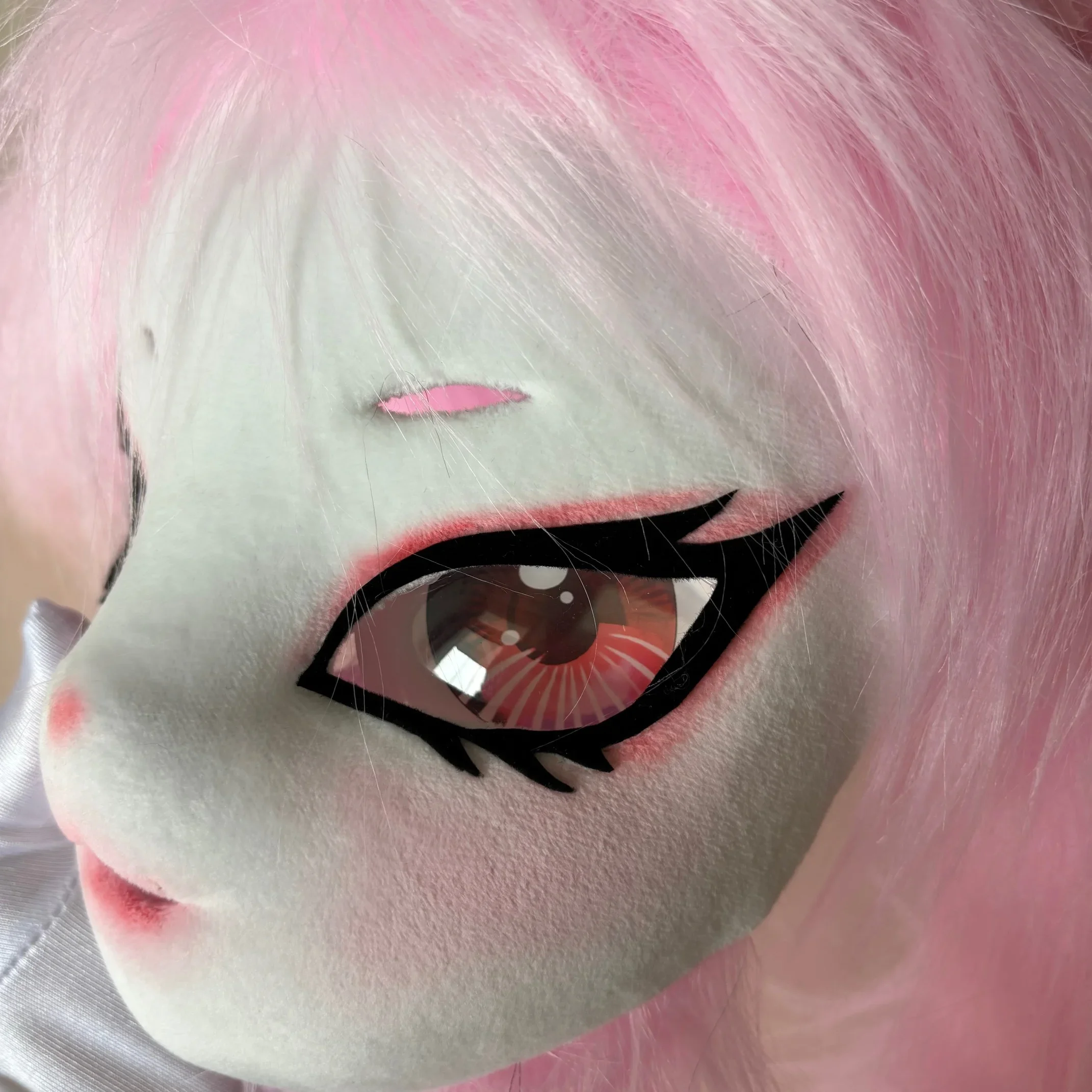 Fursuits Head Rubbit Bunny Kigurumi Headsets Furry Cosplay Costumes Comiket Furries Partial Fursuit Fluffy Lolita Party Costume