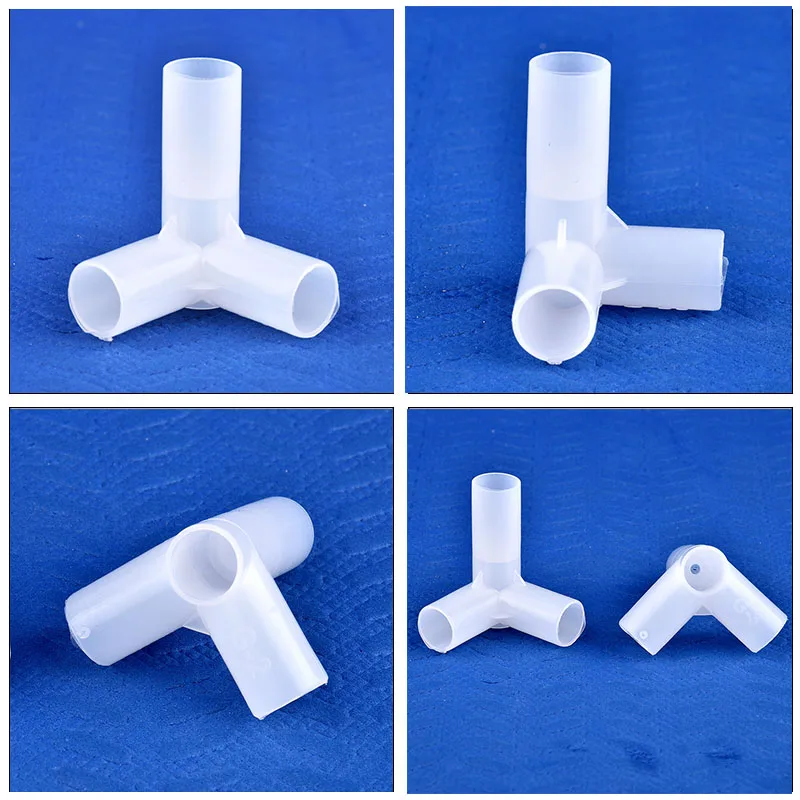 Description Picture 6 of item2-30Pcs Inner Dia 9.8mm Plant Support Connector Tee Four Way Joint Pipe Adapter Wardrobe Fittings Shelf DIY Yard & Garden Decors