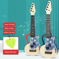 Children Toy Ukulele Musical Intrument Small Guitar 4 Strings Early Montessori Education Ukulele Toy for Kids Toddler Music Game 2