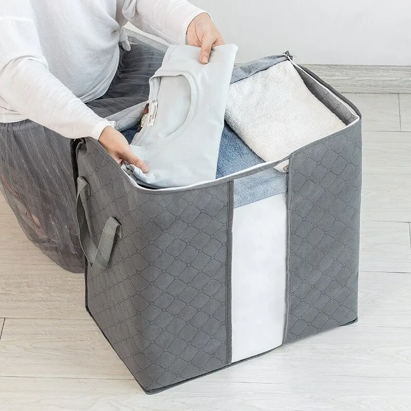 Non-Woven Clothes Storage Box for Clothing And Bedding Storage 1Pc/2Pcs clothes storage box
