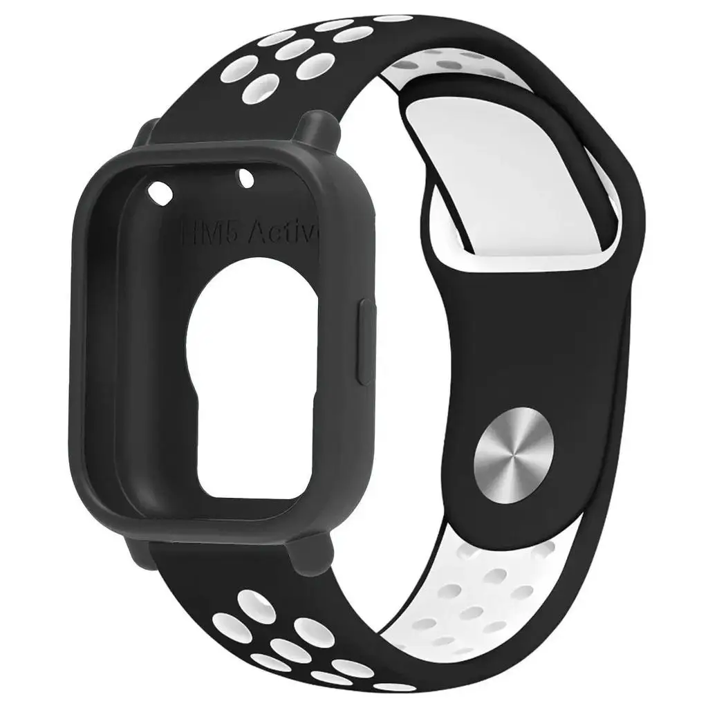 Two-Tone Breathable Sports Silicone Band with Soft Hollow Protector