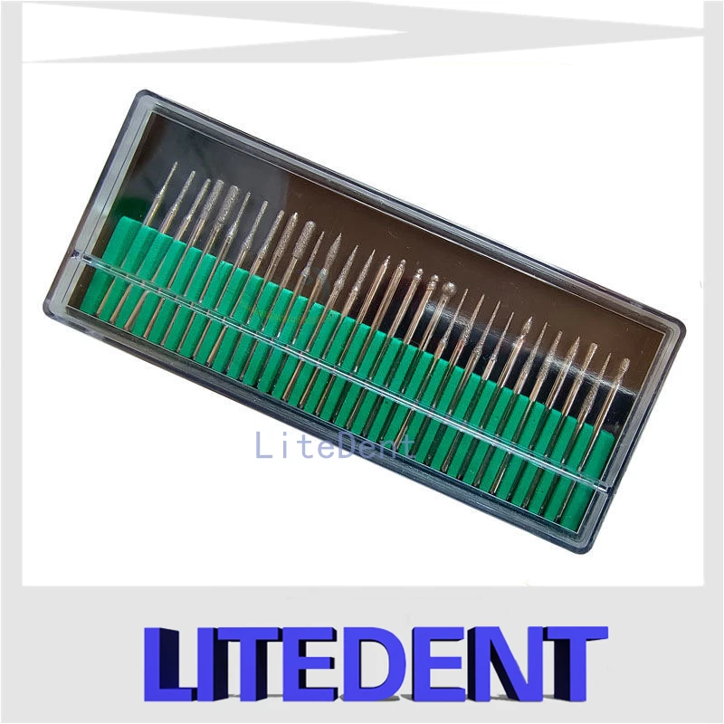 

30 Pieces/Set Emery Bur Diamond Grinding Head Dental Laboratory Consumable Polishing Materials Oral Drill Tool