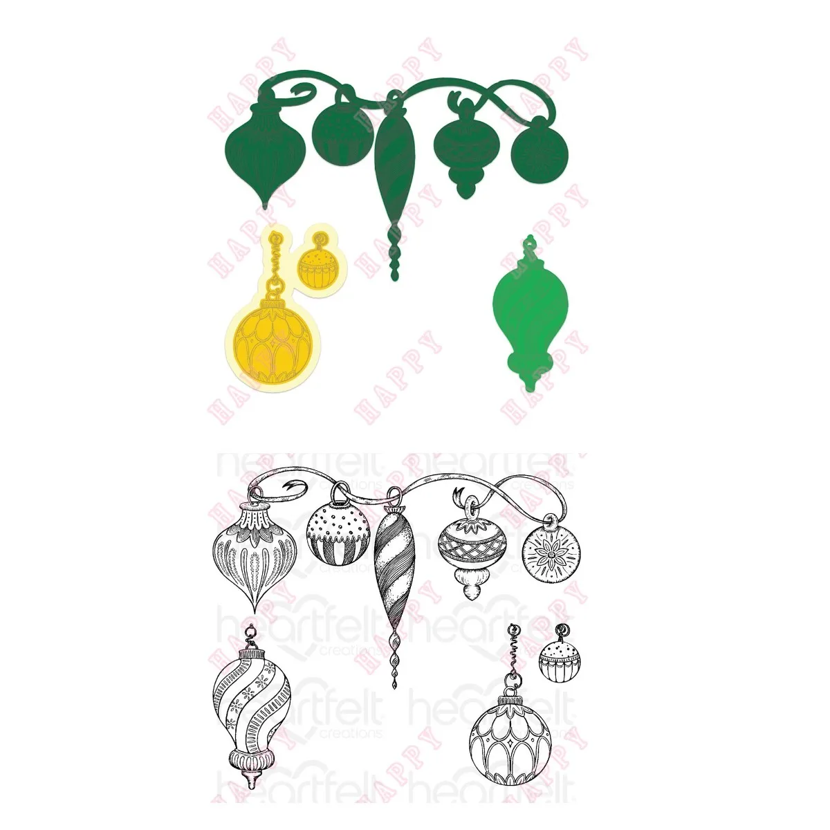 

Metal Cutting Dies Stamps Sparkling Holiday Ornaments DIY Cutting Dies for scrapbooking Envelope Decorative Embossing Handcraft
