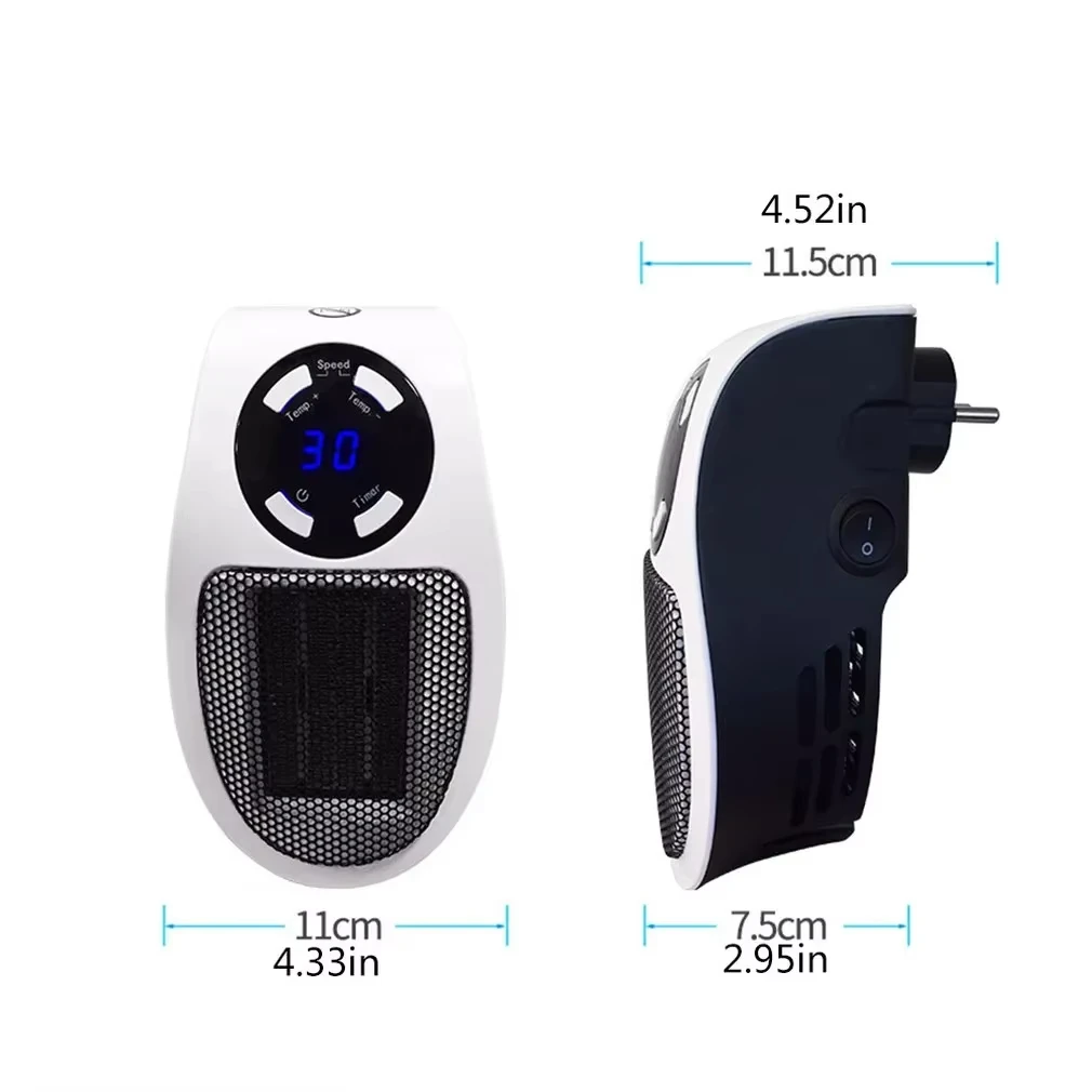 500W electric heater Portable Heater Electric Heater Plug in Wall Room Home Appliance Heating Stove Mini Radiator Remote Warmer Machine