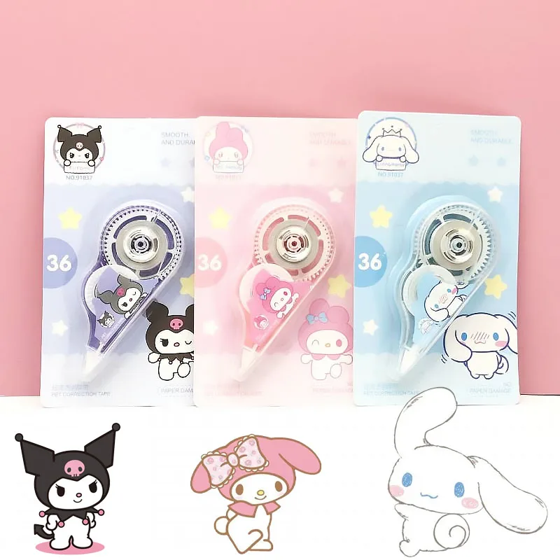 

Sanrioed Correction Tape My Melody Kuromi Cinnamoroll White Out Corrector Correction Tapes School Student Supplies Stationery