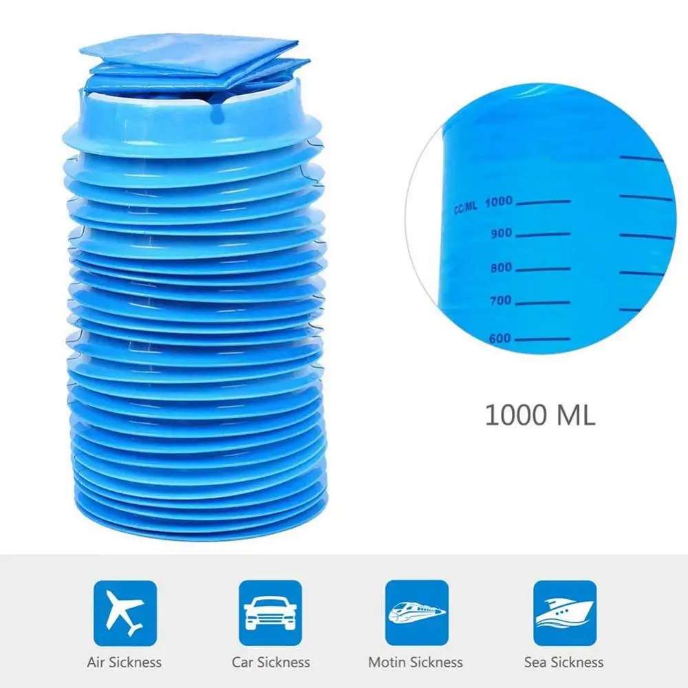 Disposable Vomiting Bags 10Pcs 1000ML Travel Car Airplane Motion Sickness Nausea Vomit Cleaning Bags Emergency disposable vomiting bags