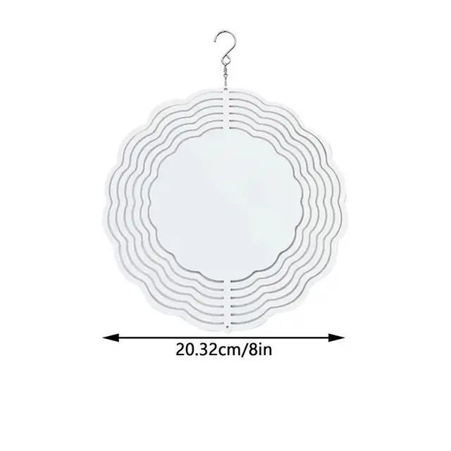 Üres Szublimációs Szél Fonógépek Kétoldalas Alumínium 3D Szélcsengő Felfüggesztés - Image 6