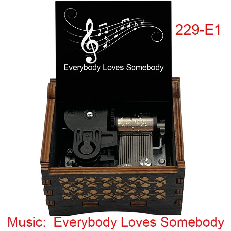 Everybody Loves Somebody 18 Notes Mechanical Music Box for Friends Girlfriend Boyfriend Christmas New Year Gift