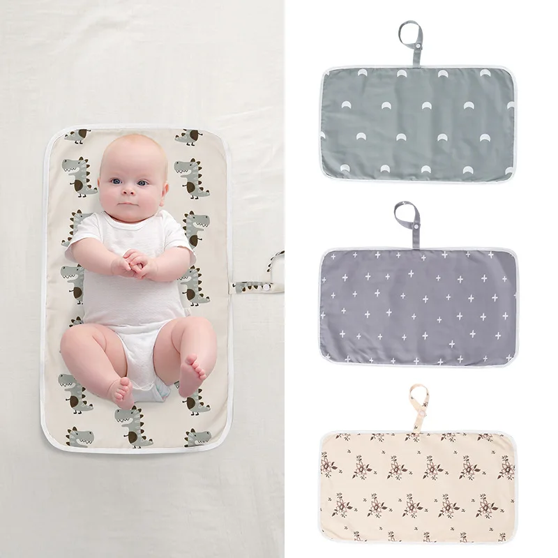 HappyFlute 35*60CM Washable Baby Diaper Changing Mat Soft Polyester Portable Changing Pad Waterproof Cover Mattress For Baby