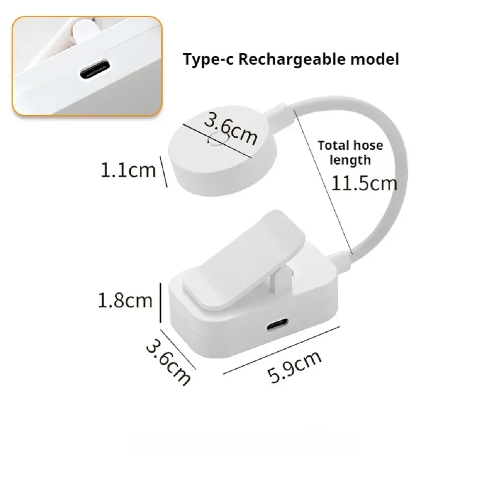 Mini Clip Book Lamp LED Table Lamp Eye Protection 3 Colors USB Rechargeable Night Light Portable Bedside Student Reading Lamp
