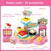 Sanrio Hello Kitty Kawaii Sushi Table Play House Kitchen Set Girls Eat Toys Anime Figure Pretend Play Toy For Children Girl Gift 2
