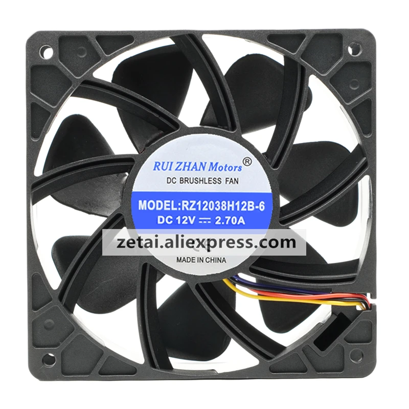 High CFM 4Pin 6000RPM Dc 12v 1.65a 12cm Fan For S9 L3 S15 Fan