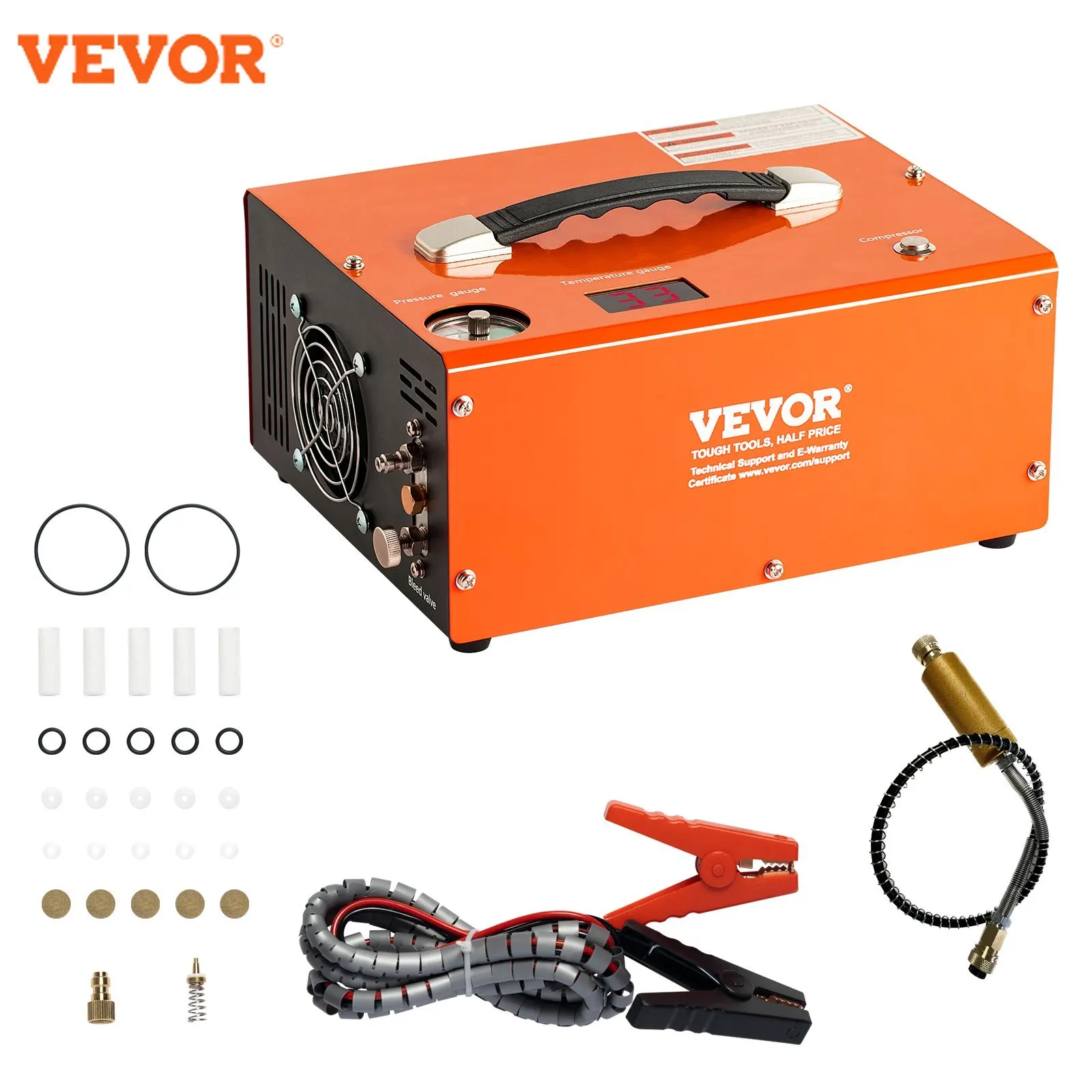 Compressore D'Aria Vevor Pcp 4500Psi/30Mpa Convertitore Integrato Dc12V/Ac230V Auto-Stop