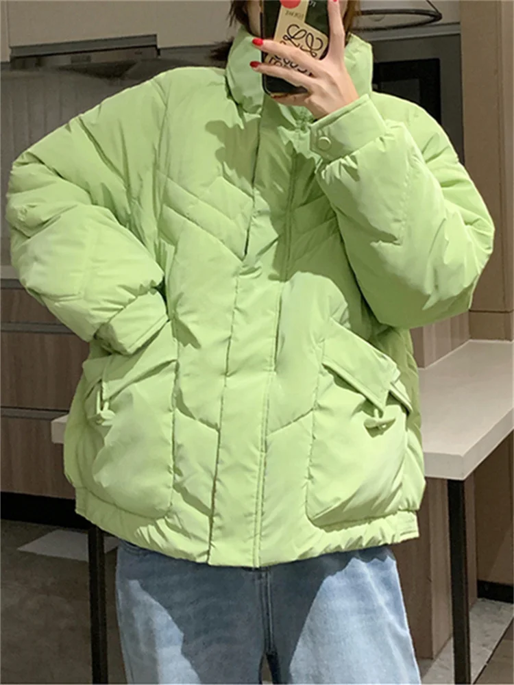 Yitimoky Yellow Parkas Women Oversized Puffer Jacket Fall Winter Coats 2022 New Loose Casual Y2k
