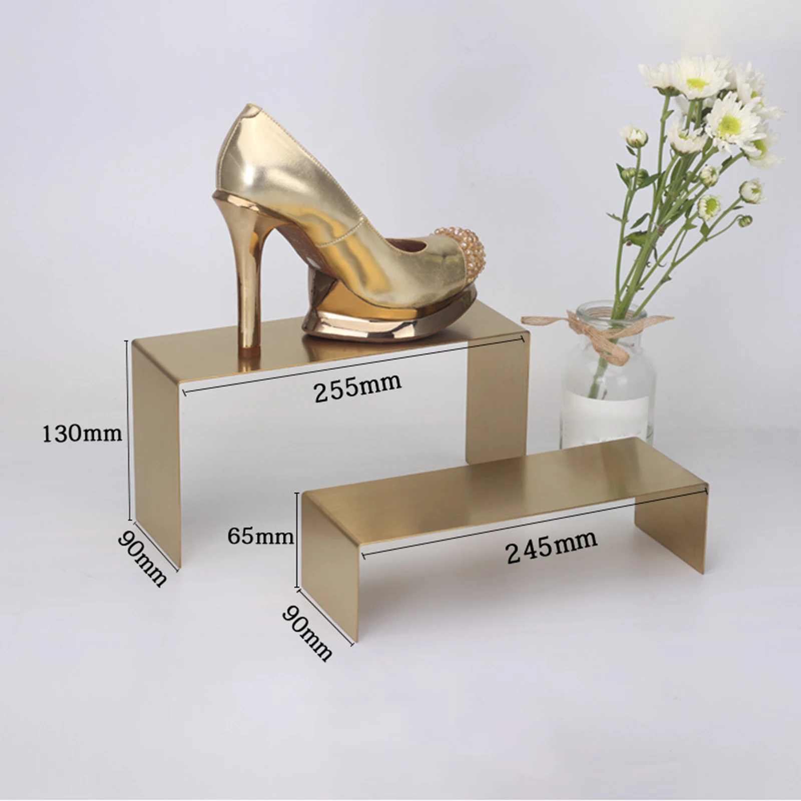 Shoe Display Riser Purse Display Slanted Shoe Risers 3 Piece Retail Display Stands With ...