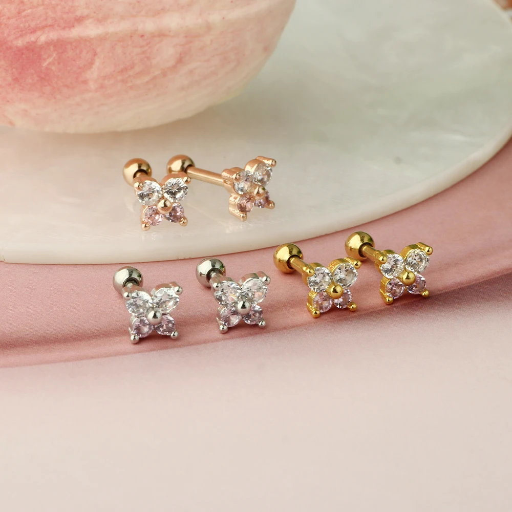 Wholesales Fashion Stud Earring Punk Rock Stainless Steel Ear Nail Women Men Cartilage Helix Tragus Earring Piercing Earring Bod