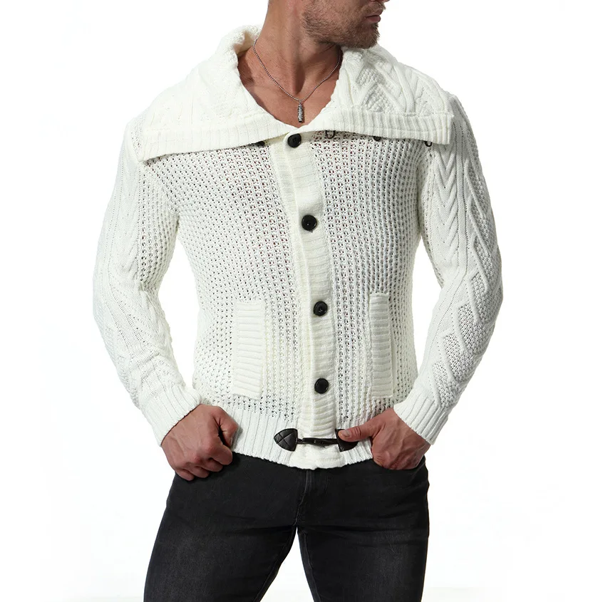 

Winter Warm Turtleneck Sweater Men Solid Knitted Man Sweaters
