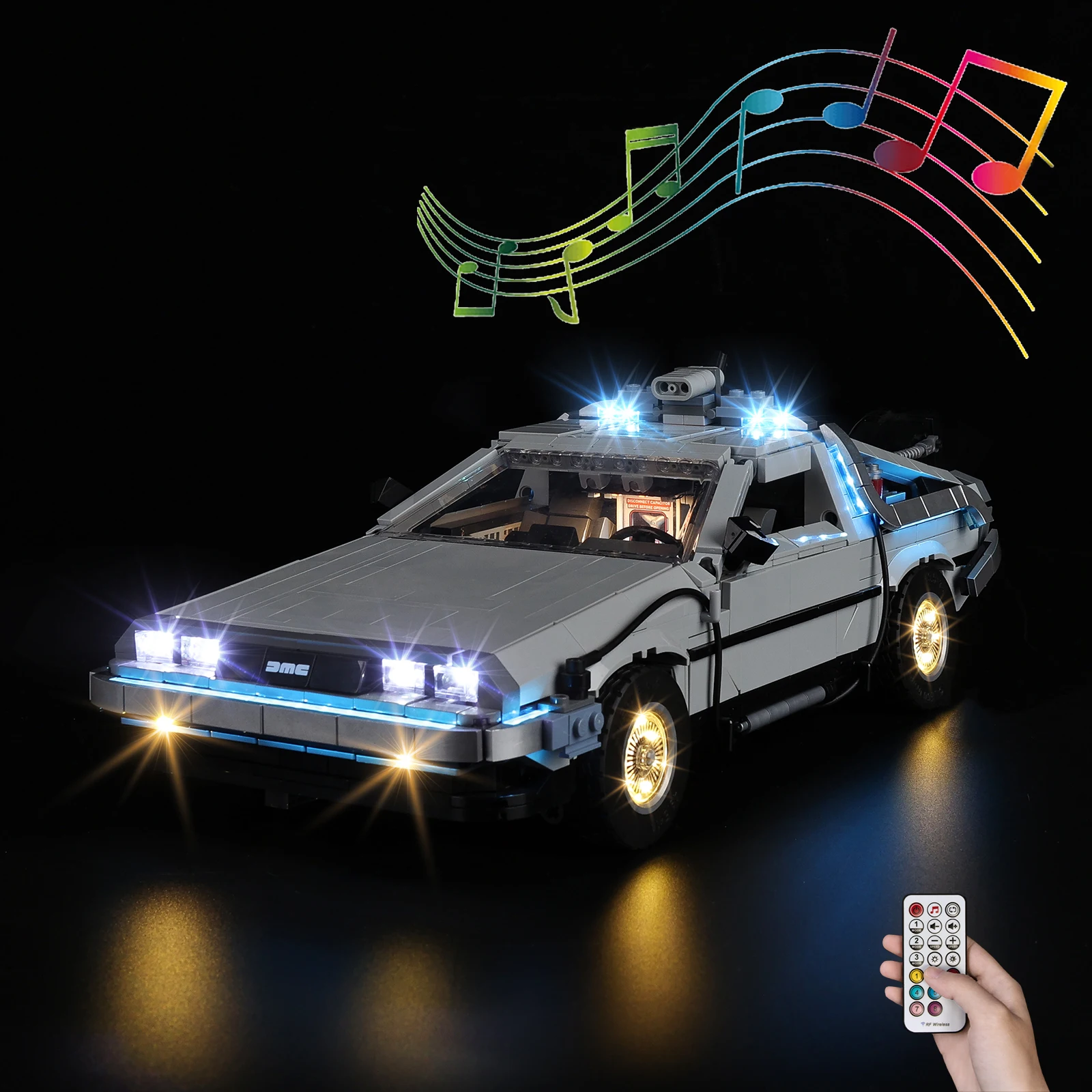 Kyglaring LED Light Kit suitable for Lego Back to the Future Time Machine 10300 Building Block Decorative Lamp Not Include Model