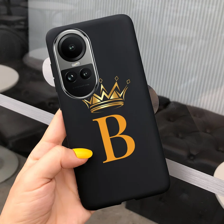 Crown Letters Slim Soft TPU Protective Case - Cute Bumper Cover