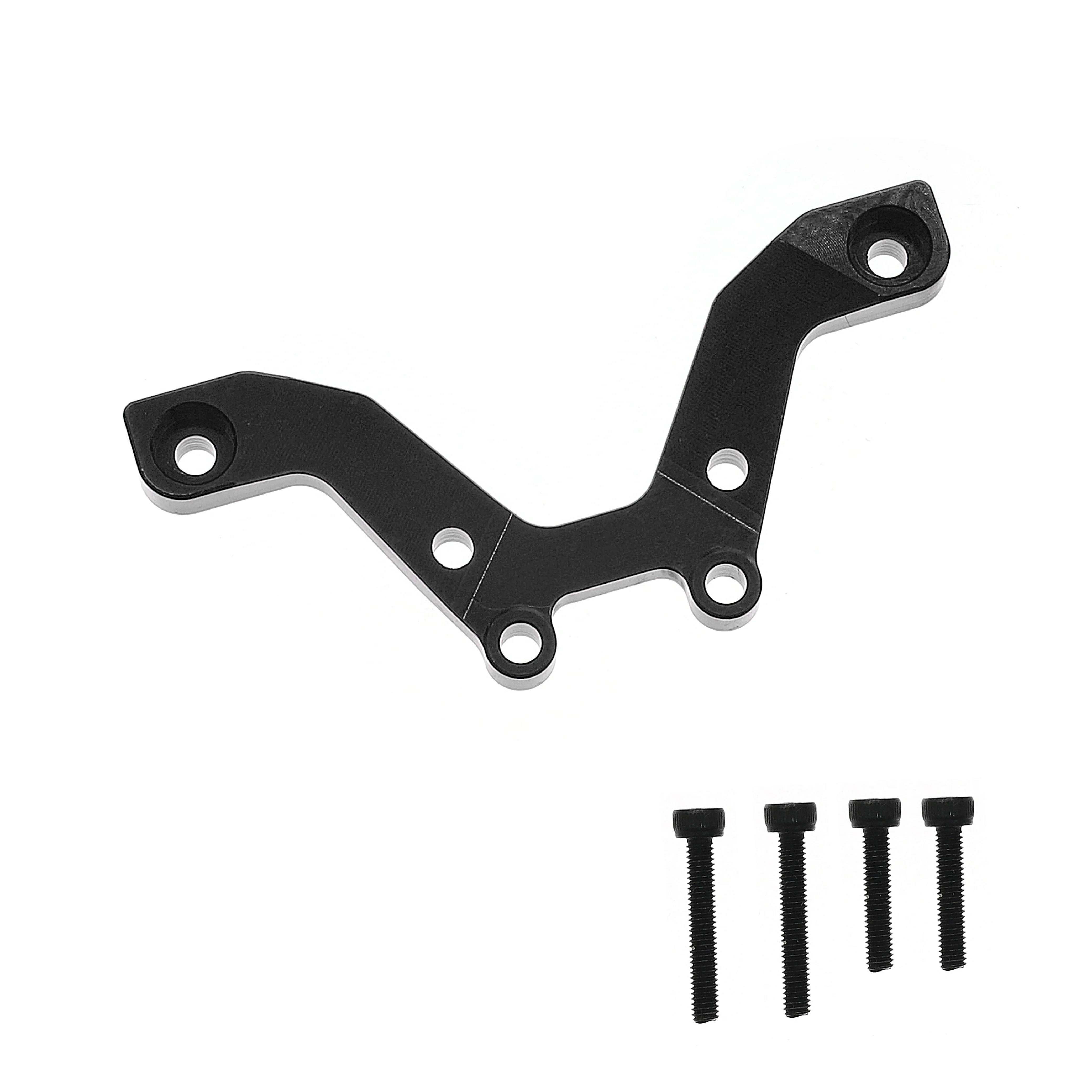 Support amortisseur avant en aluminium 7075 pour ARRMA TYPHON GROM 1/18, comparé à la pièce d'origine en plastique.