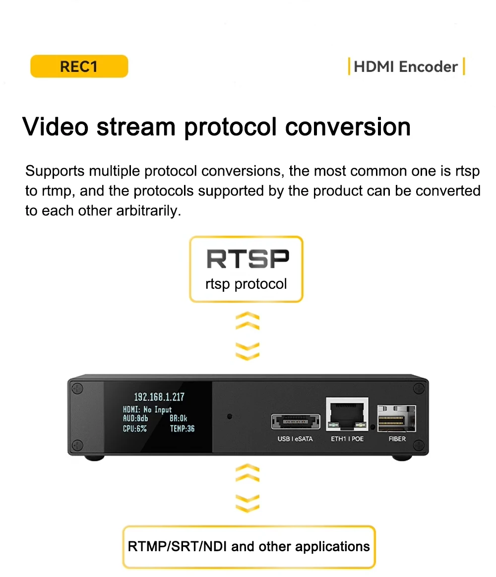 Link Pi REC1 4K HDMI Video Codec 22AP10 SOC HDMI Screen Recorder Encoder 4KP60 D
