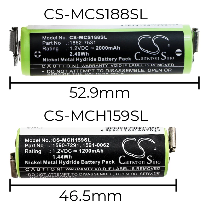 

Ni-MH battery for Shaver,Xpert HS50,Tonde Eco S,Profi XS,ECO XS Profi,Easy Style 1881,ChroMini 1591,ChroMini 1591B