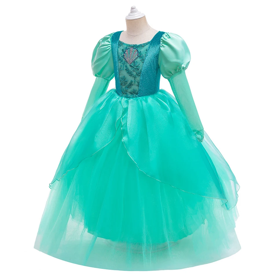 slim fit dress slacks Ariel Princess The Little Mermaid Girls Dress Costume Cosplay Party Ho –  ilovethedress main image 1