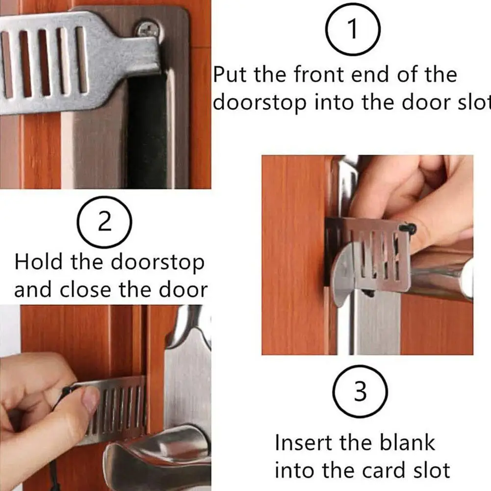Door Lock Security Travel Heavy Duty Portable Door Lock Stoppers Hotel Jammer Home Security Device Apart travel door lock